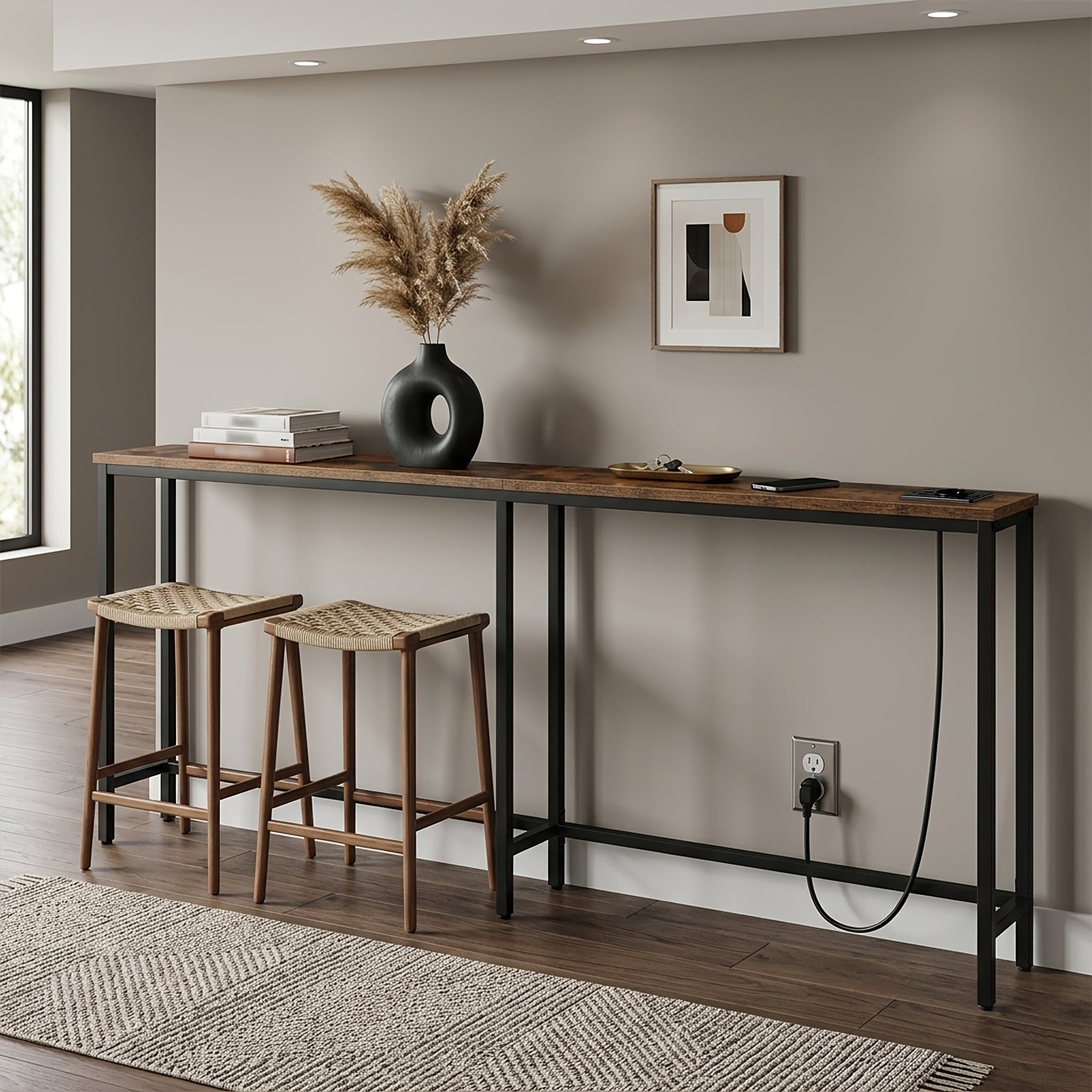 Eingangstisch, Braun für Wohnzimmer und Zuhause – Hauptansicht