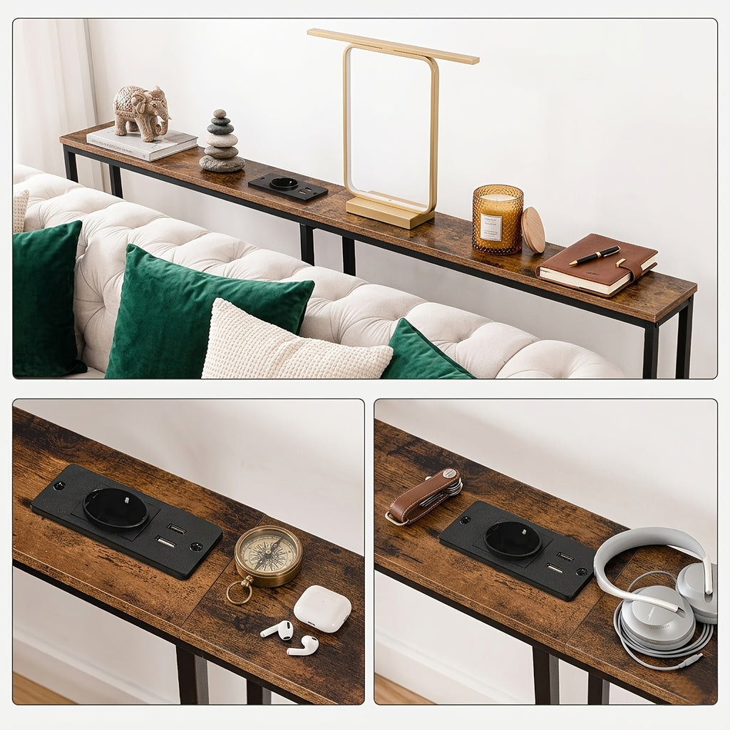 Eingangstisch, Braun für Wohnzimmer und Zuhause – Detailansicht 3