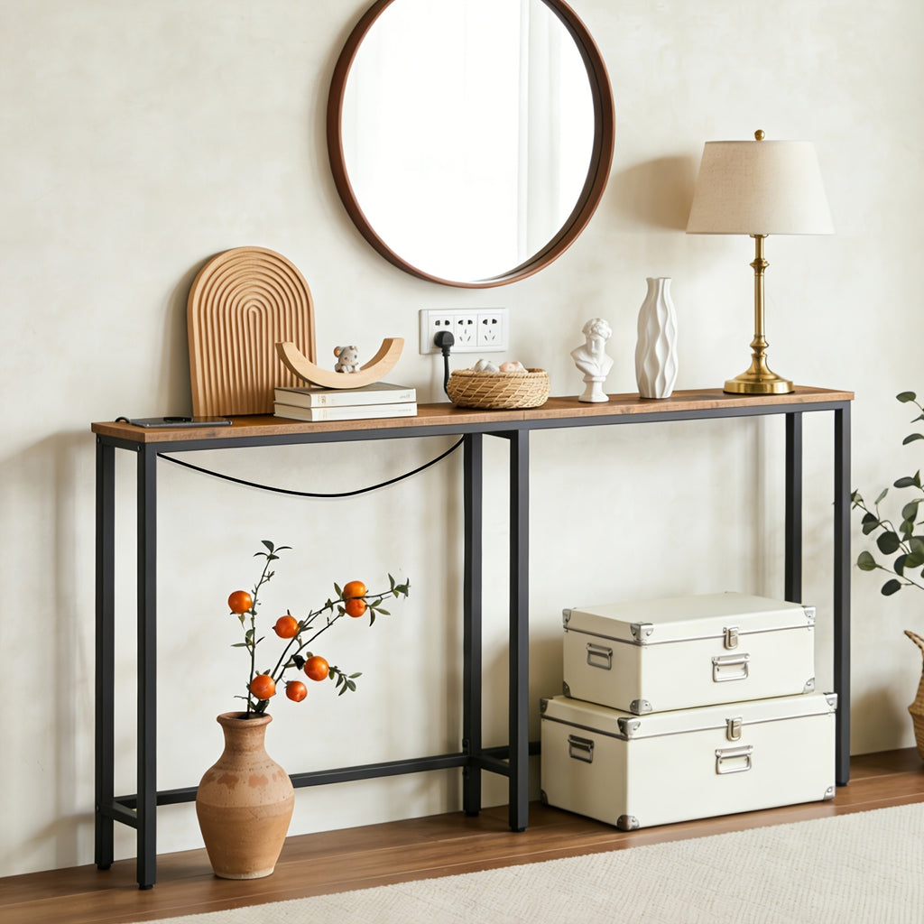 Eingangstisch, Braun für Wohnzimmer und Zuhause – Detailansicht 4