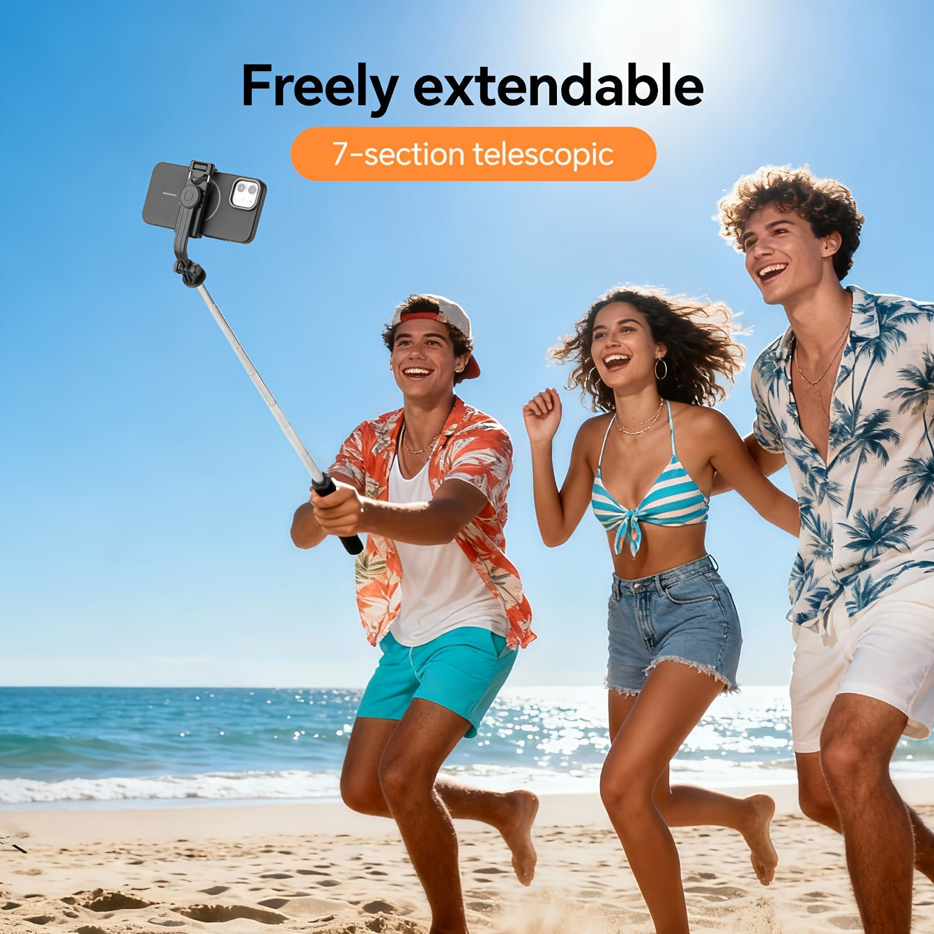 Einziehbarer Selfie-Stick, 360° drehbar für Schlafzimmer und Bett – Detailansicht 7