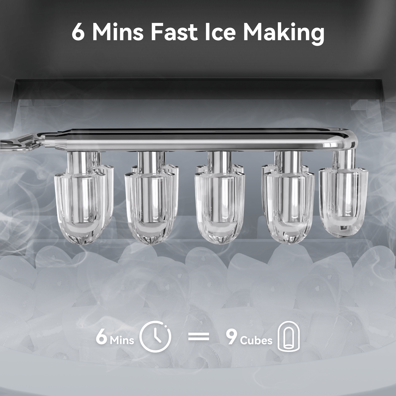 Eiswürfelmaschine, 12 kg für Küche und Partys – Detailansicht 2