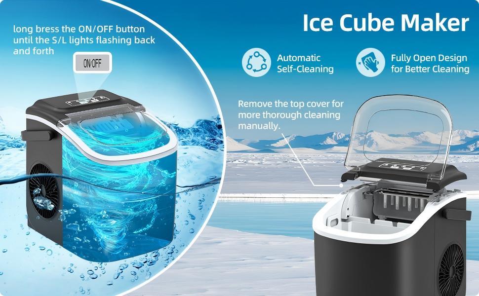 Eiswürfelmaschine, 12 kg für Küche und Partys – Detailansicht 13