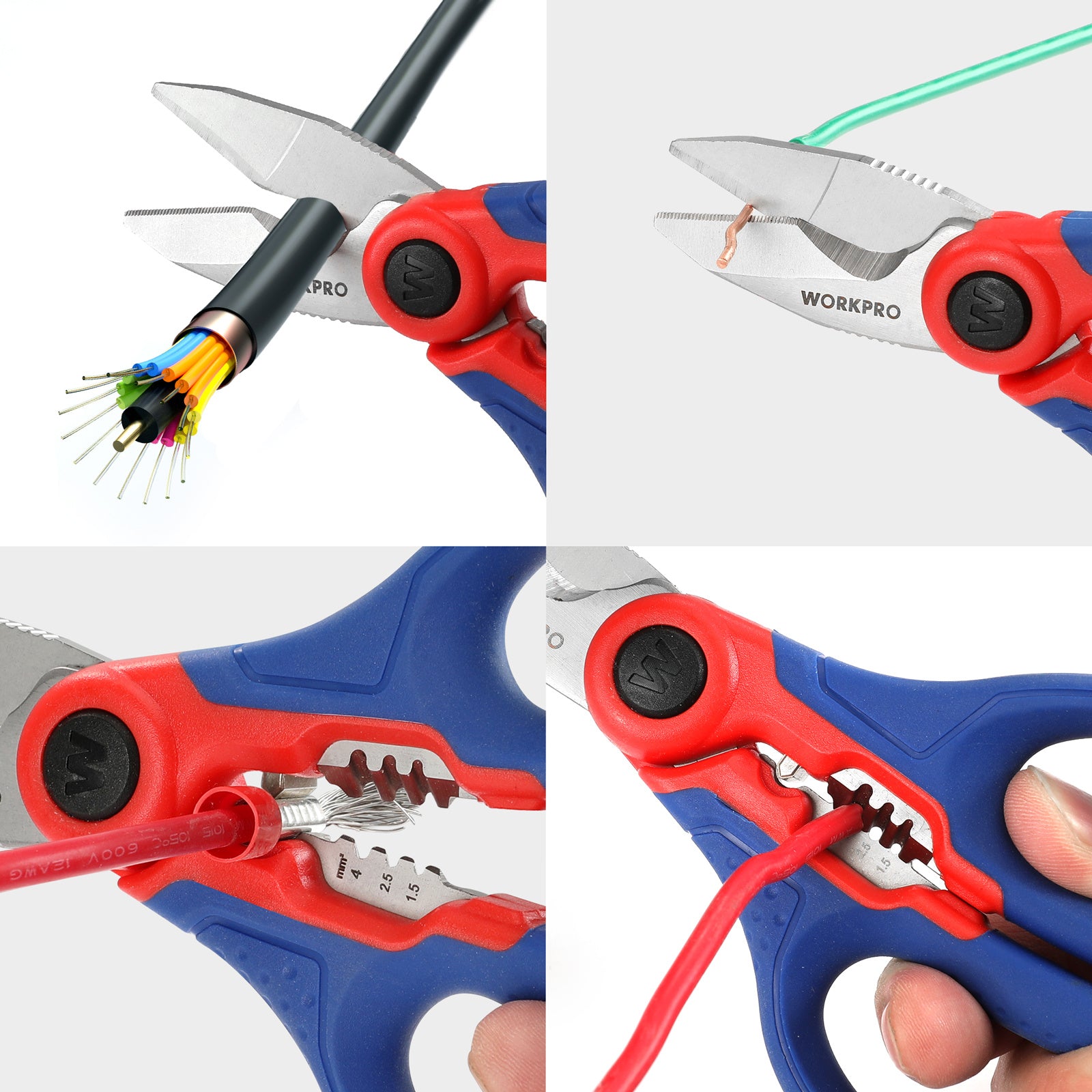 Elektrikerschere Kabelschere Universalschere, 162MM für Alltag und Zuhause – Detailansicht 15