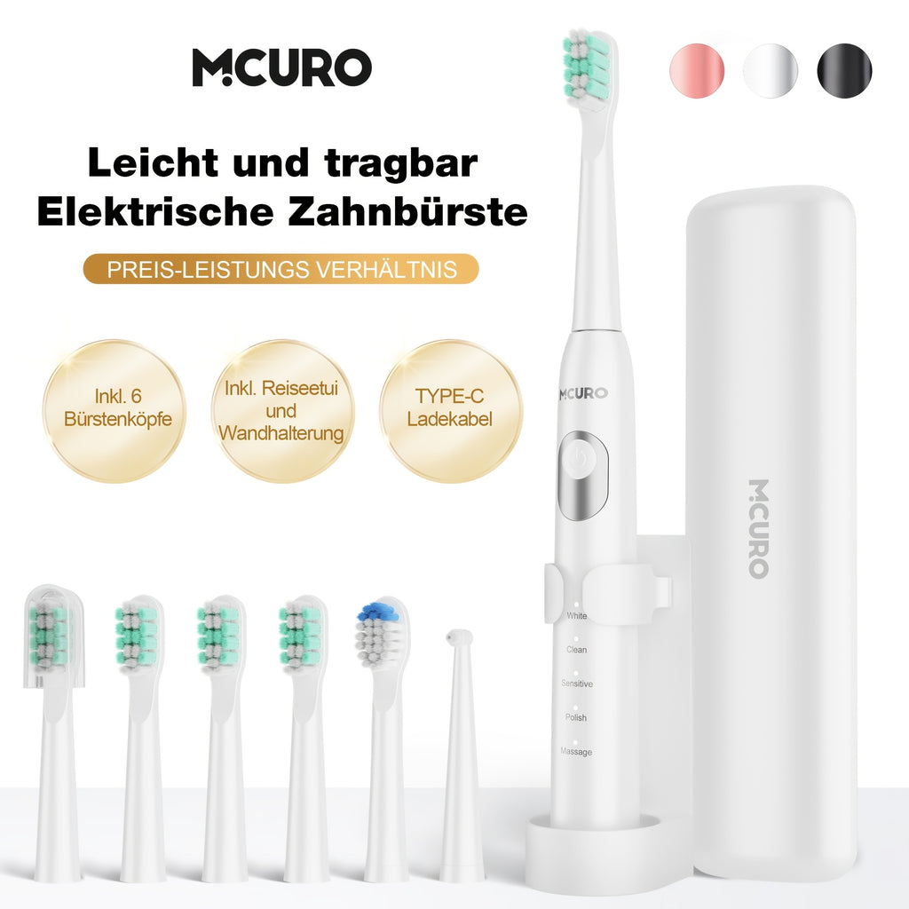 Elektrische Zahnbürste, Rosa für Camping – Detailansicht 12