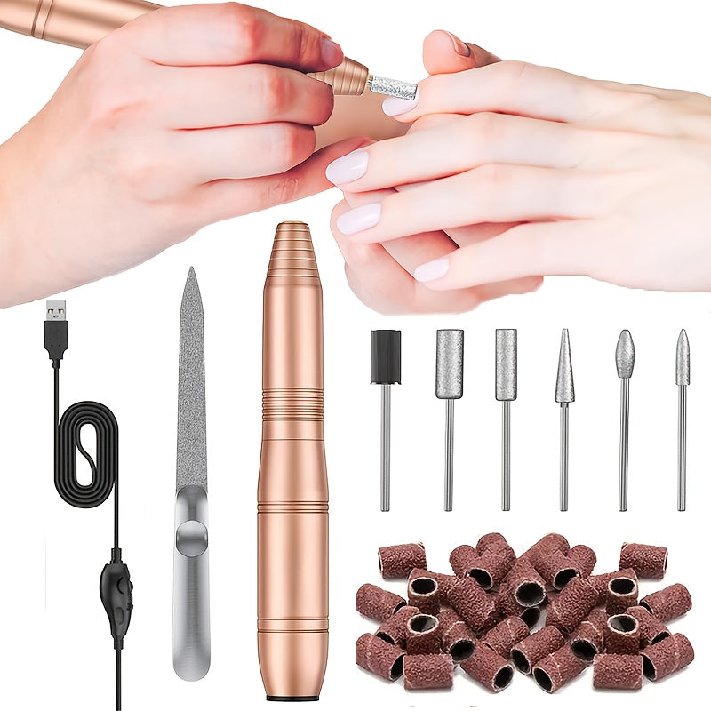 Elektrischer Nagelbohrer-Set, rosa Farbe für Wohnzimmer und Zuhause – Detailansicht 4