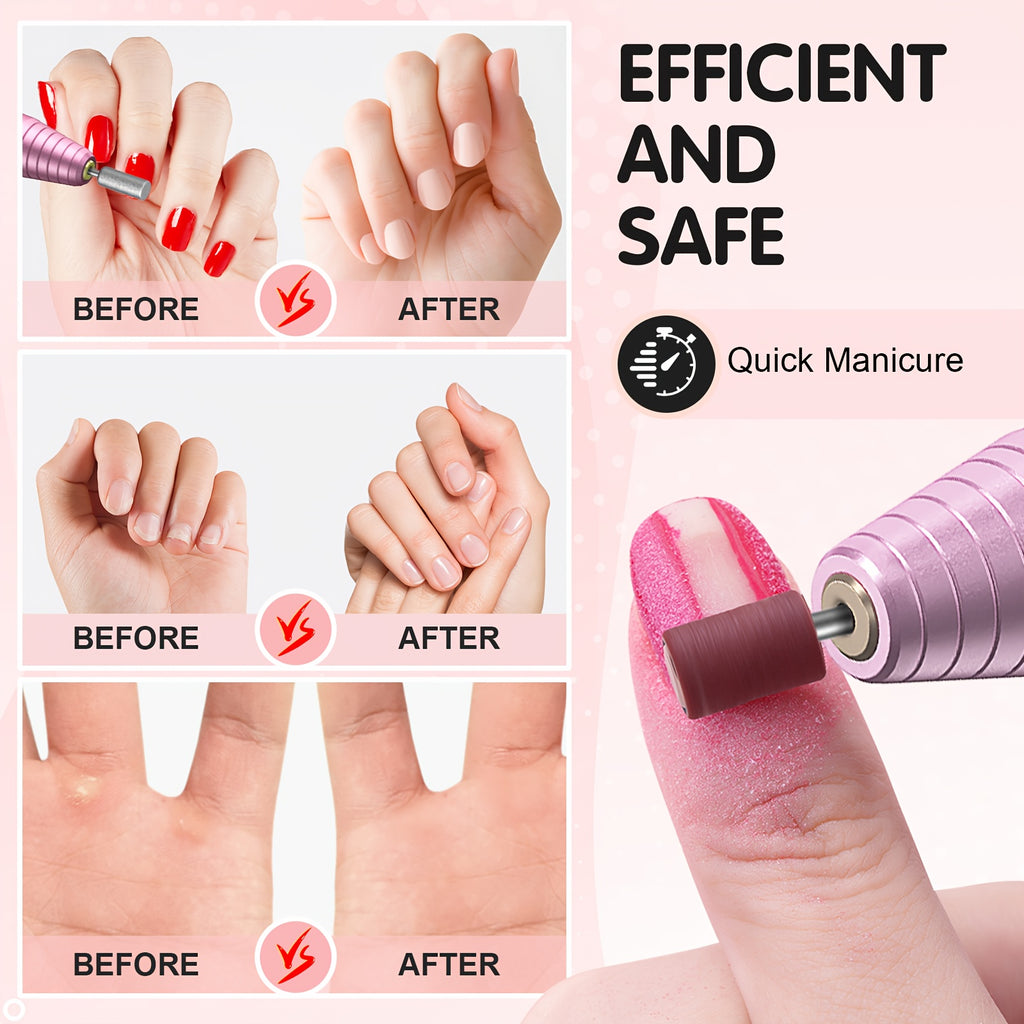 Elektrischer Nagelbohrer-Set, rosa Farbe für Wohnzimmer und Zuhause – Detailansicht 7