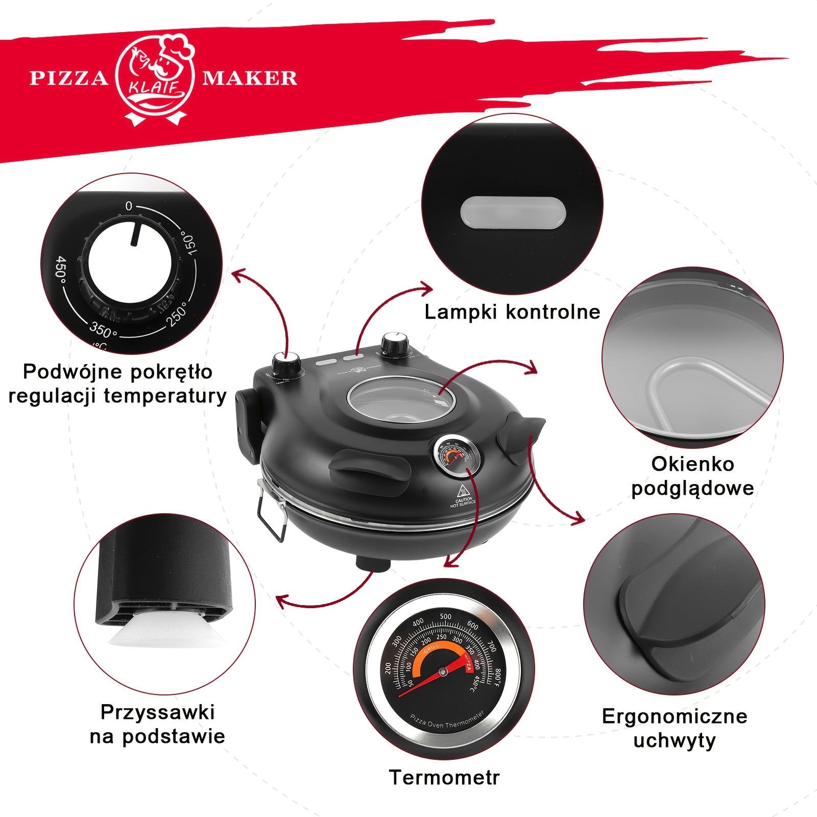 Elektrischer Pizzaofen, Keramik für Alltag und Zuhause – Detailansicht 7