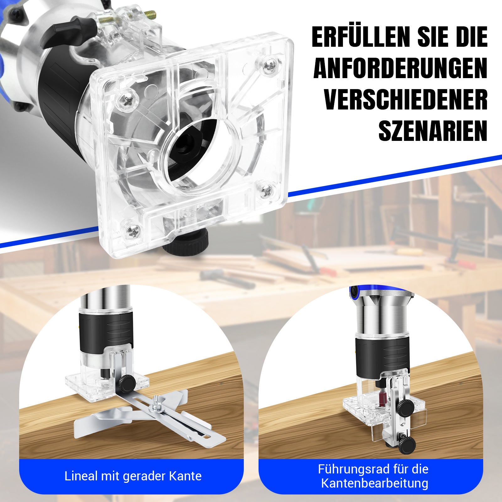 Elektrischer Trimmer Palm Router Werkzeug, Holz für Alltag und Zuhause – Detailansicht 8
