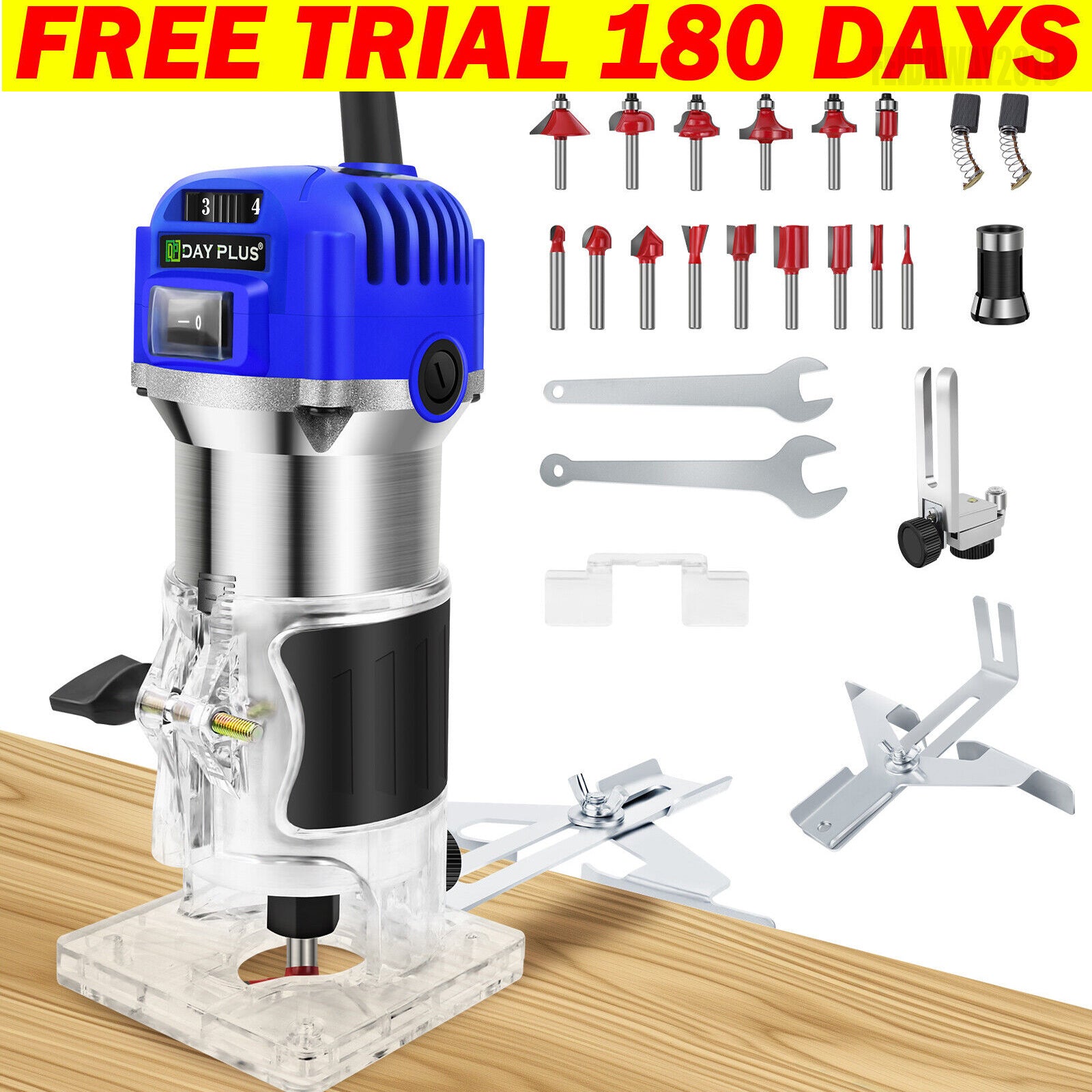 Elektrischer Trimmer Palm Router Werkzeug, Holz für Alltag und Zuhause – Detailansicht 9