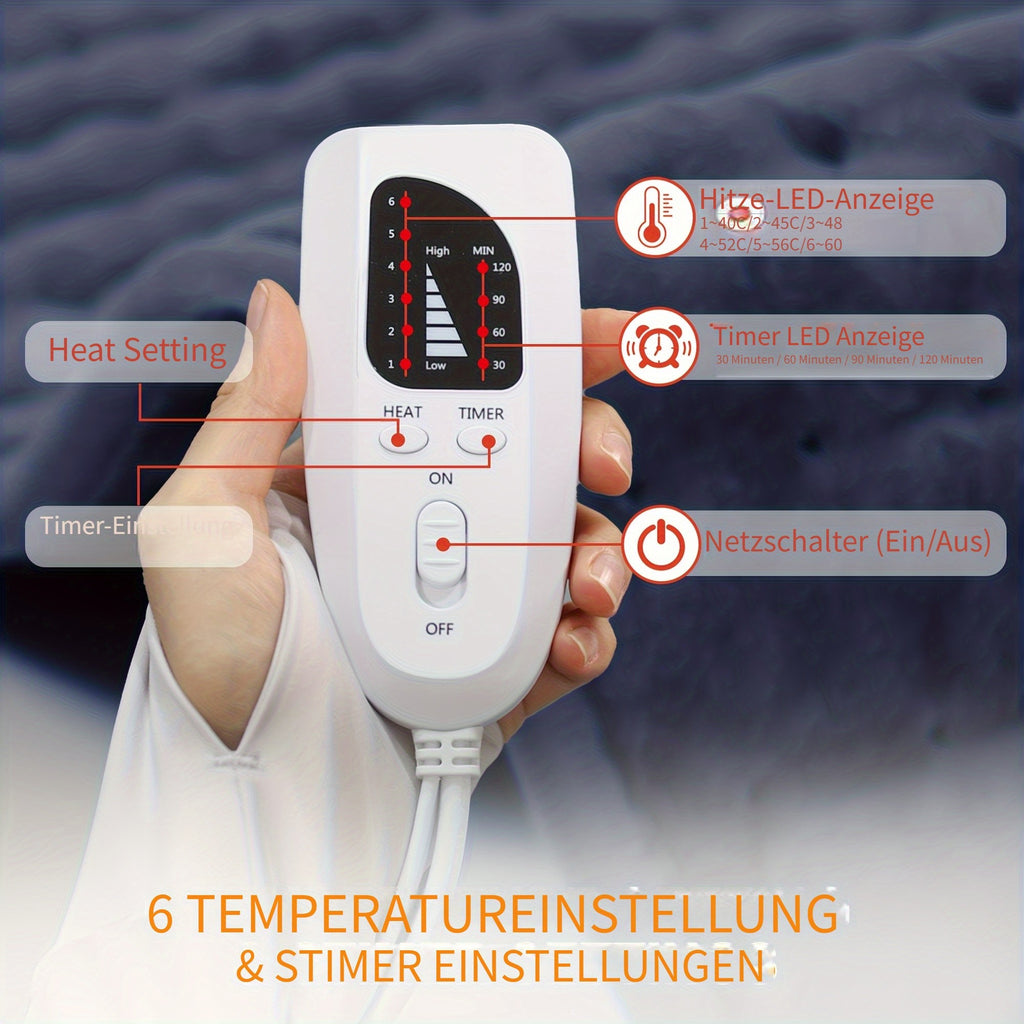 Elektrisches Heizkissen, Dunkelgrau für Fahrzeug und unterwegs – Detailansicht 22
