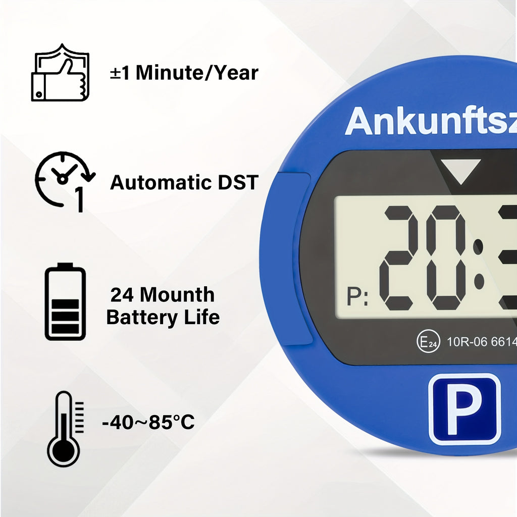 Elektronischer Auto-Parkuhr, LED-Beleuchtung für Fahrzeug und unterwegs – Hauptansicht