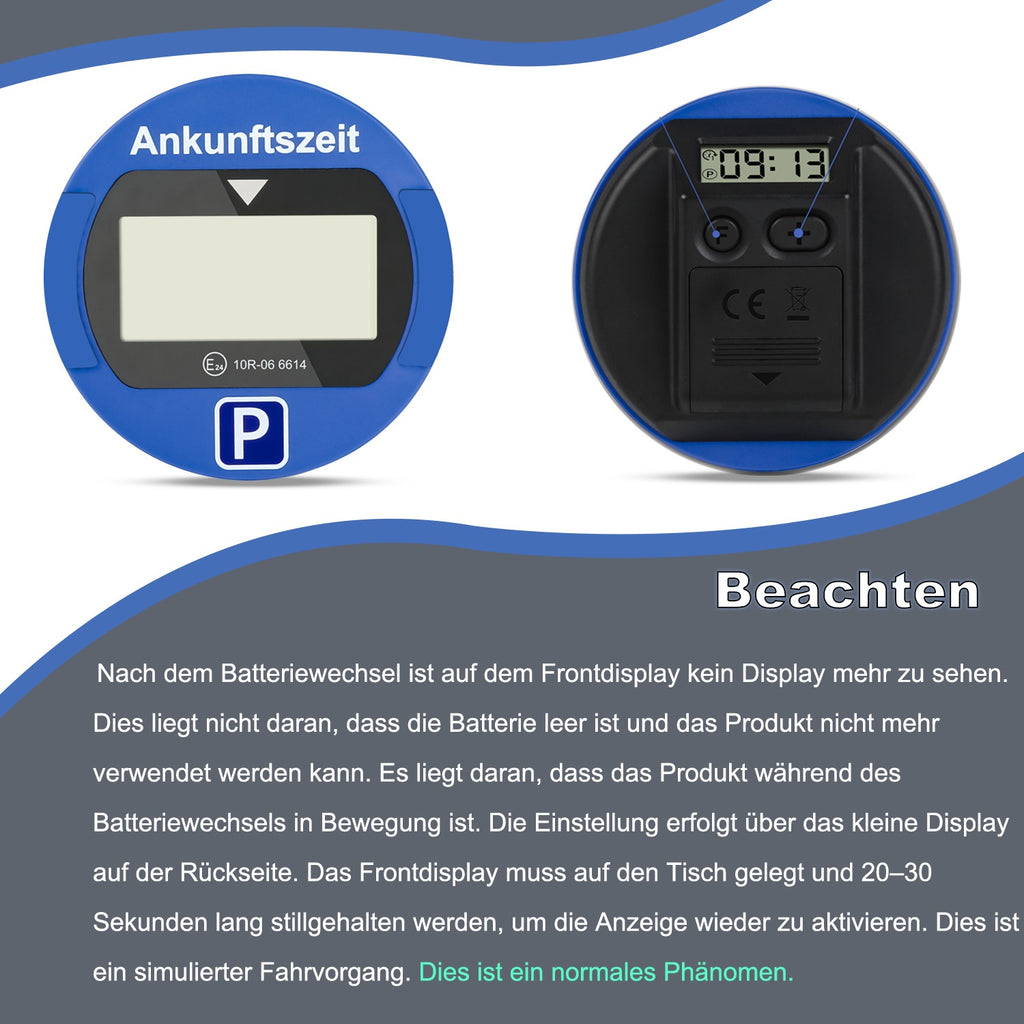 Elektronischer Auto-Parkuhr, LED-Beleuchtung für Fahrzeug und unterwegs – Detailansicht 9