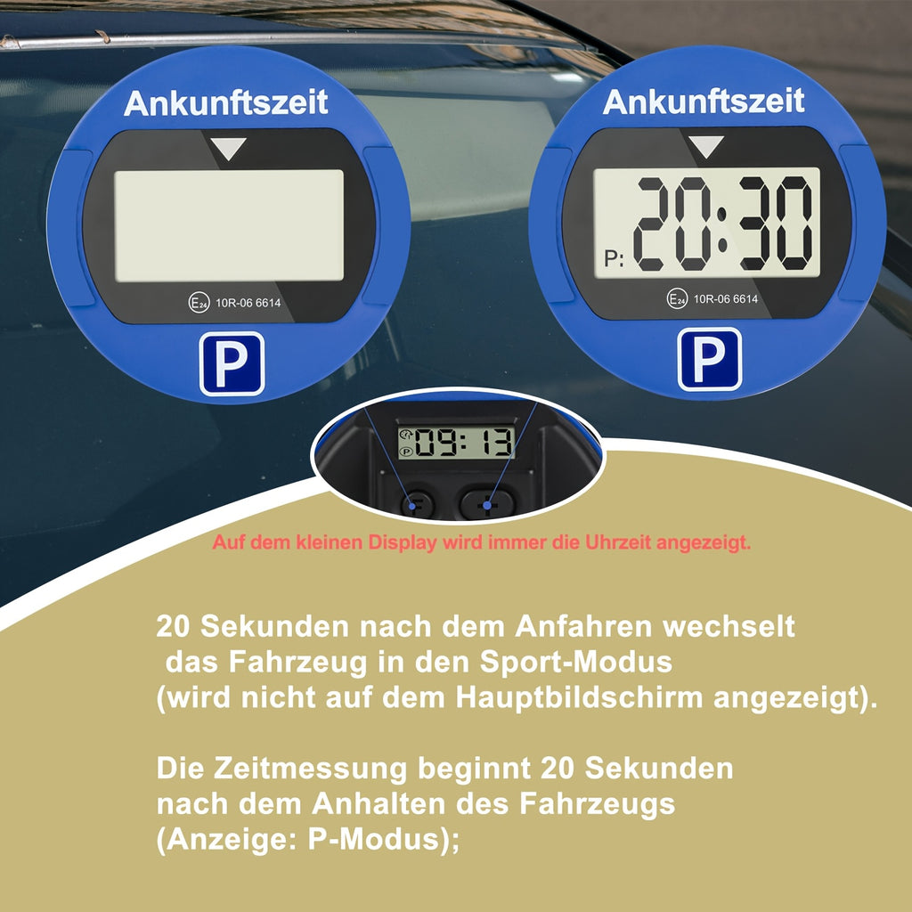 Elektronischer Auto-Parkuhr, LED-Beleuchtung für Fahrzeug und unterwegs – Detailansicht 17