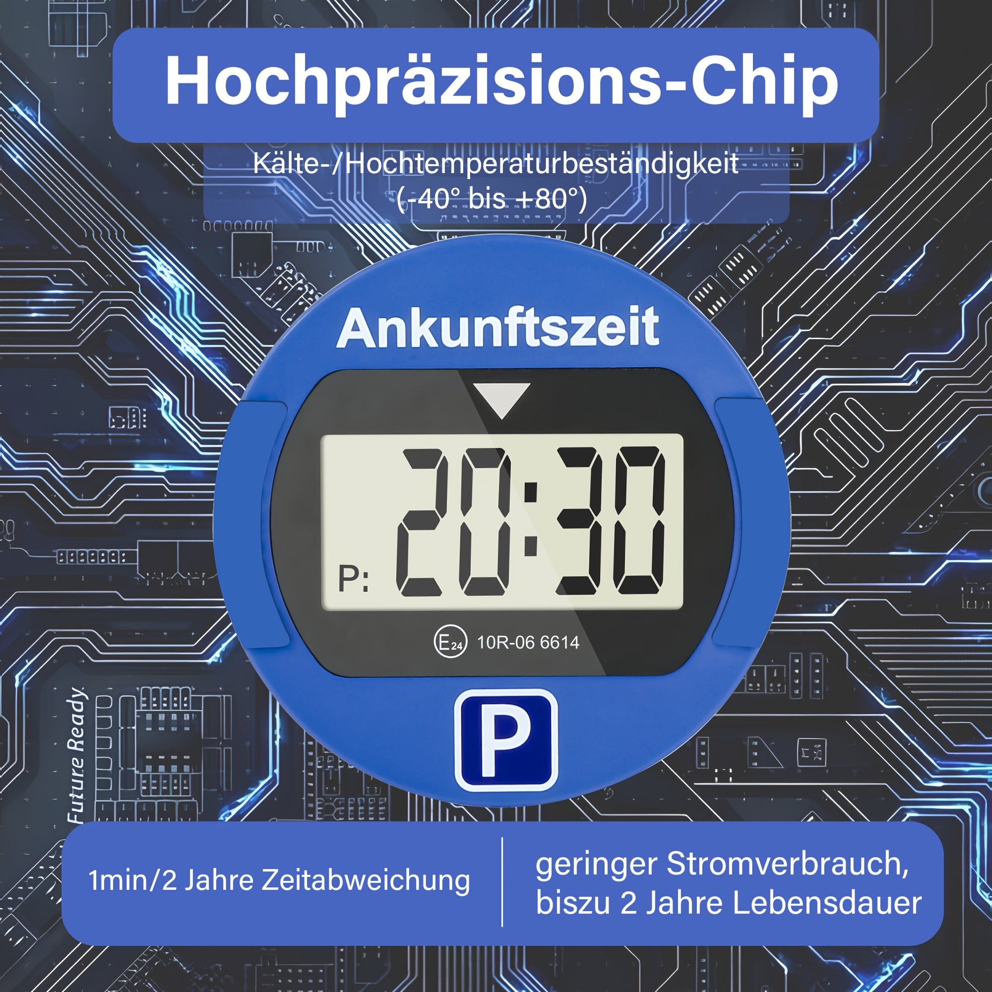 Elektronischer Auto-Parkuhr, LED-Beleuchtung für Fahrzeug und unterwegs – Detailansicht 19