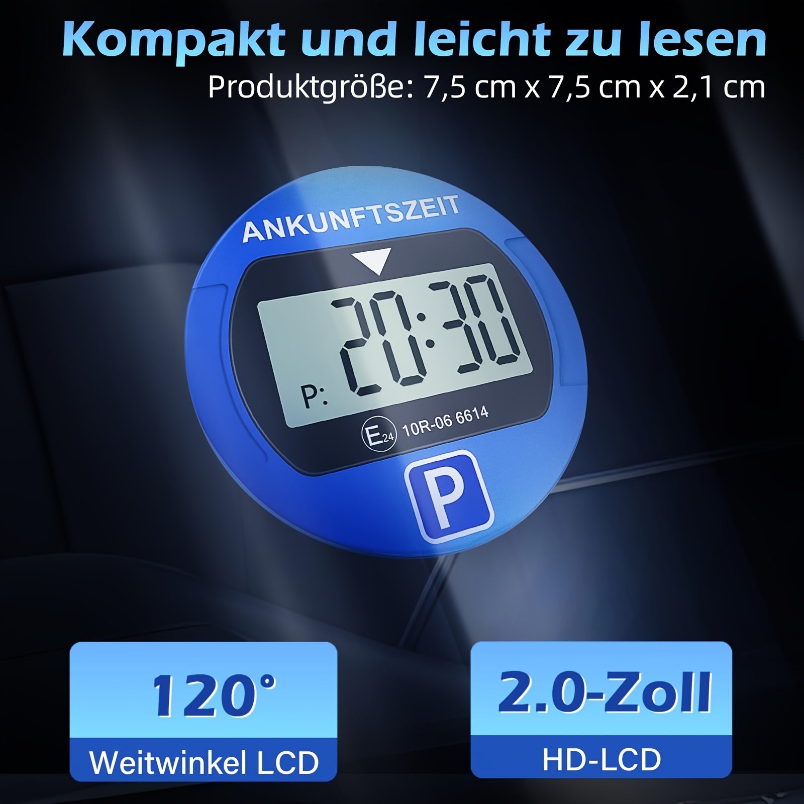 Elektronischer Parktimer, LED-Beleuchtung für Fahrzeug und unterwegs – Detailansicht 4