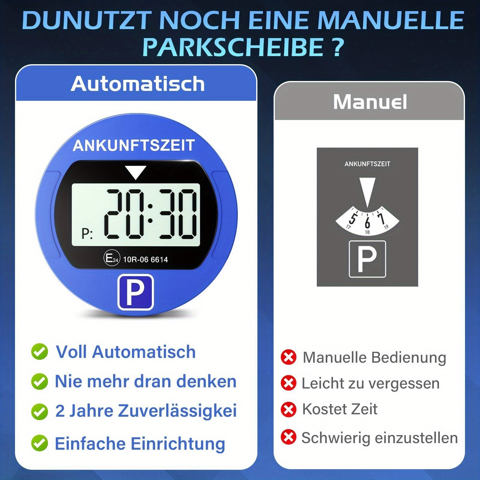 Elektronischer Parktimer, LED-Beleuchtung für Fahrzeug und unterwegs – Detailansicht 8