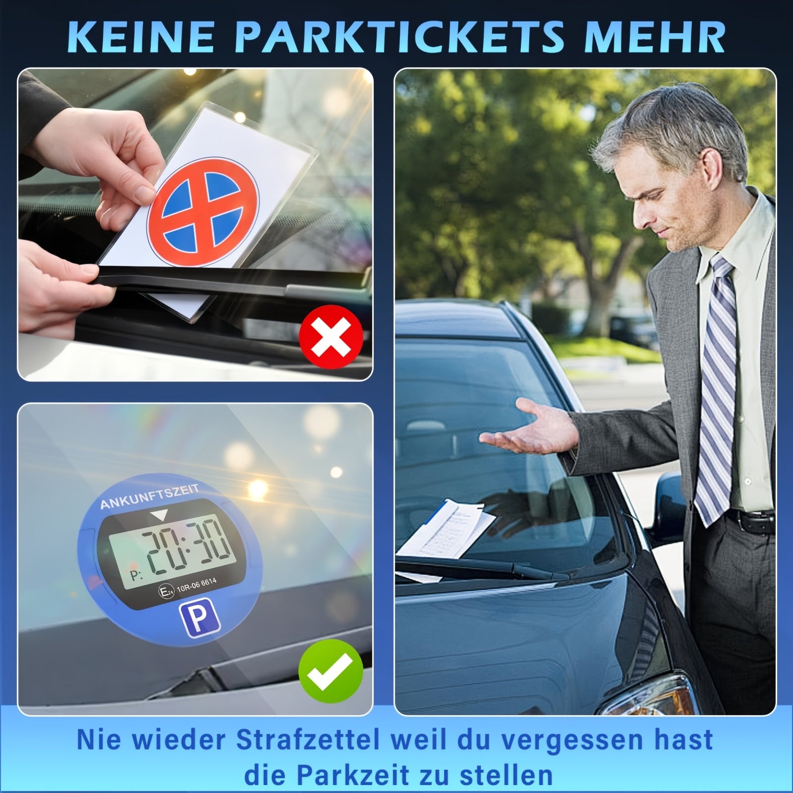 Elektronischer Parktimer, LED-Beleuchtung für Fahrzeug und unterwegs – Detailansicht 17