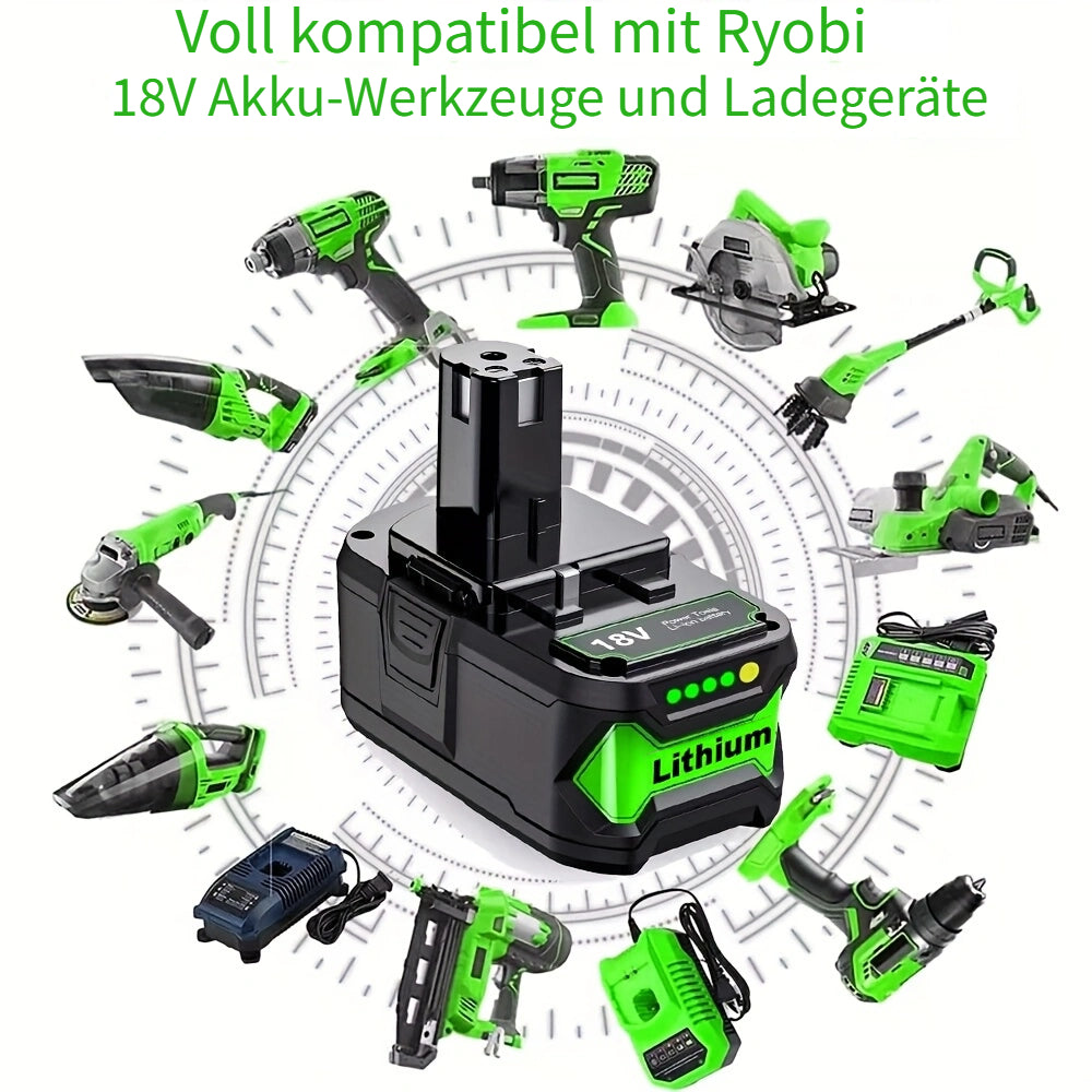 Elektrowerkzeug-Ersatzakku, 18V für Ryobi 18V Akku und Akku-Werkzeuge – Detailansicht 2