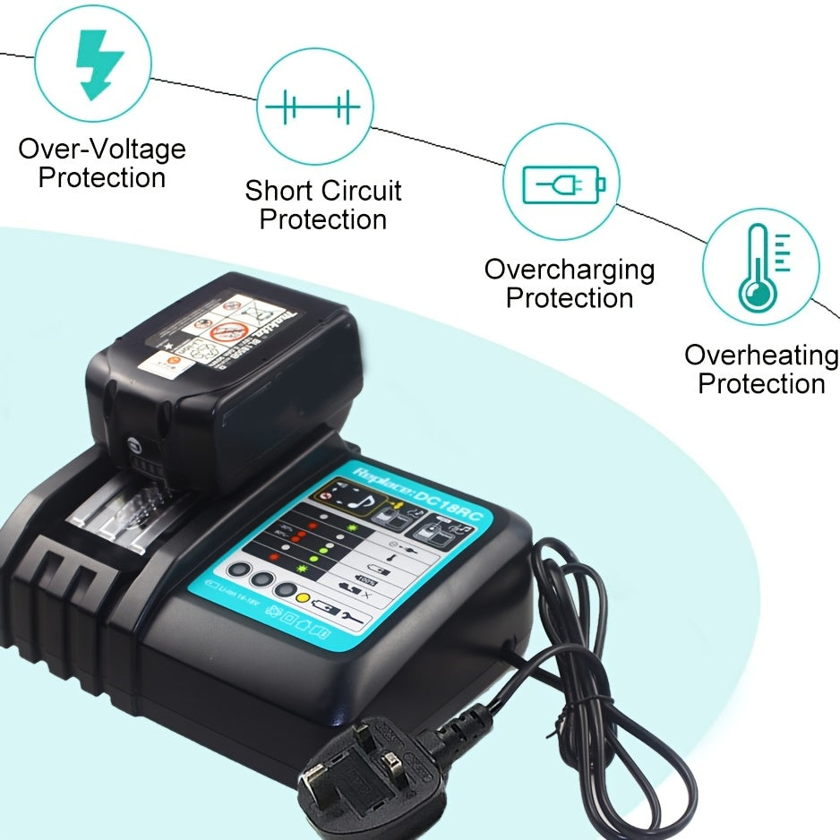 Elektrowerkzeug-Ersatzakku, 8000mAh für Akku-Werkzeuge und Makita 18V Akku-Ersatzakku BL1860 BL1850B – Detailansicht 10