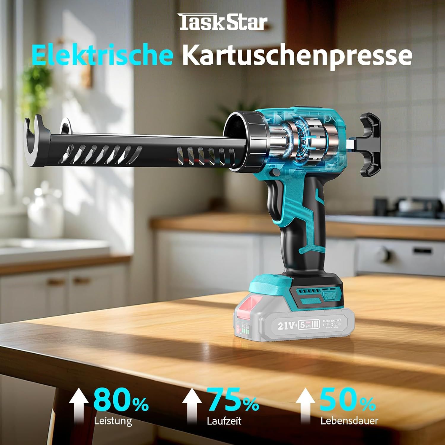 Elektrowerkzeug-Ersatzakku, Silikon für Werkstatt und Heimwerken – Detailansicht 2