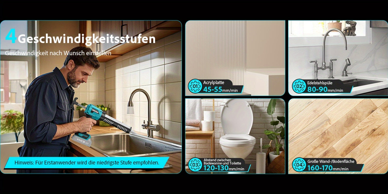 Elektrowerkzeug-Ersatzakku, Silikon für Werkstatt und Heimwerken – Detailansicht 7
