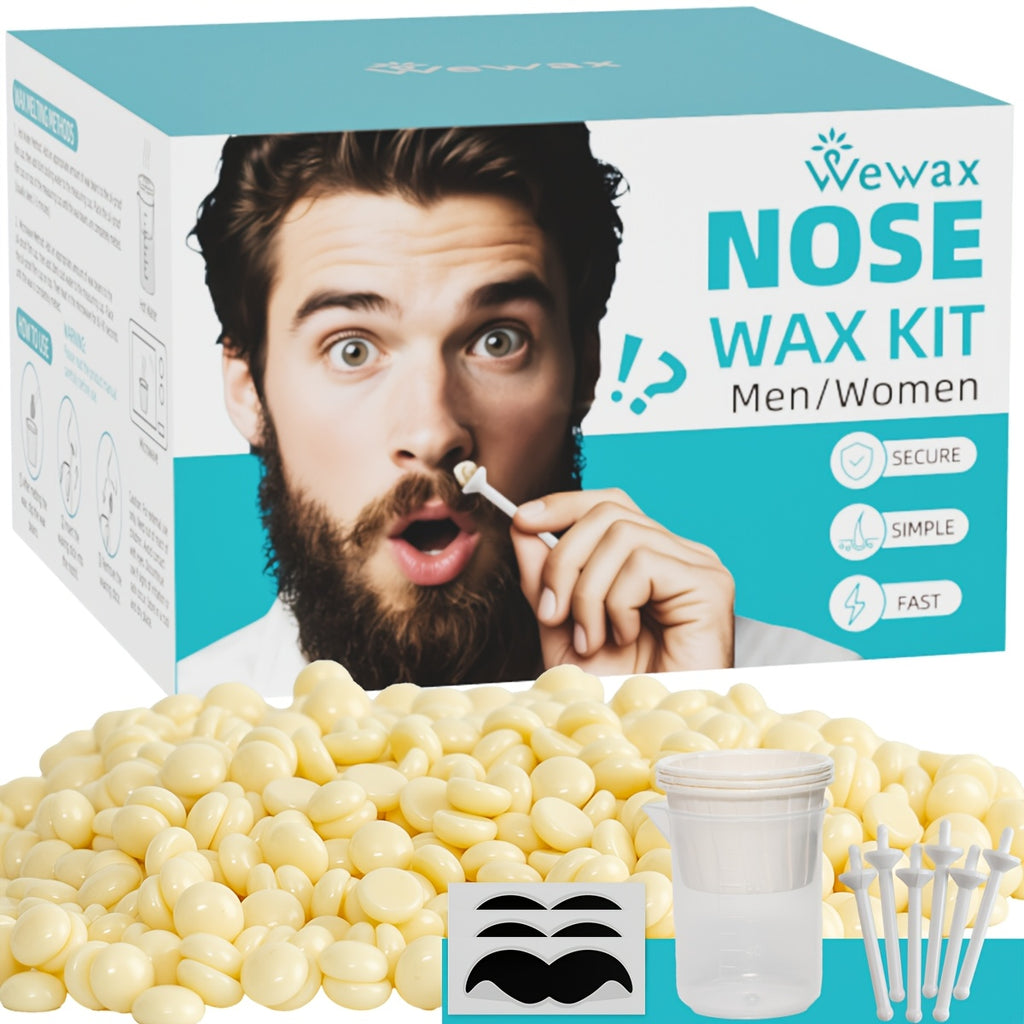 Enthaarungs-Set, 14-tlg. Farbkarton-Set (50g Wachsbohnen für Herren – Detailansicht 3