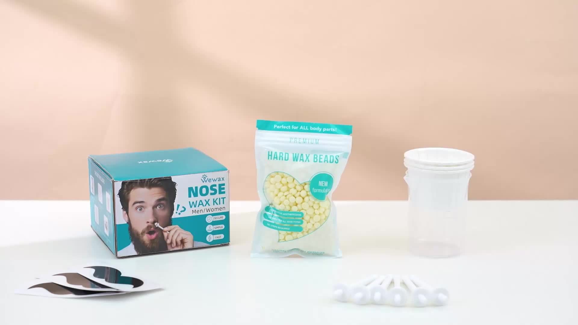 Enthaarungs-Set, 14-tlg. Farbkarton-Set (50g Wachsbohnen für Herren – Detailansicht 9