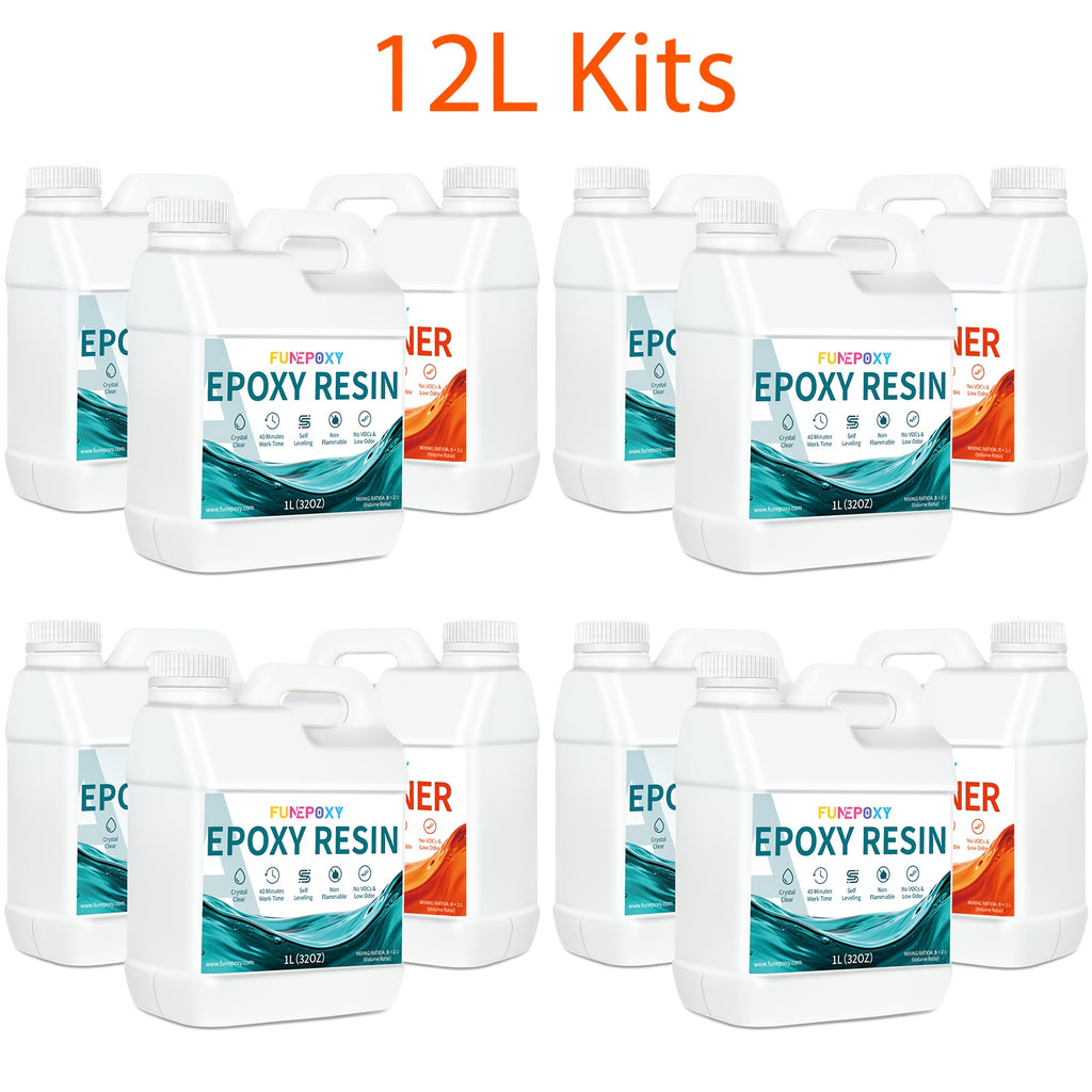 Epoxidharz-Set, 12L Kits (8L A + 6L B) für Schmuckherstellung und Alltag – Detailansicht 5
