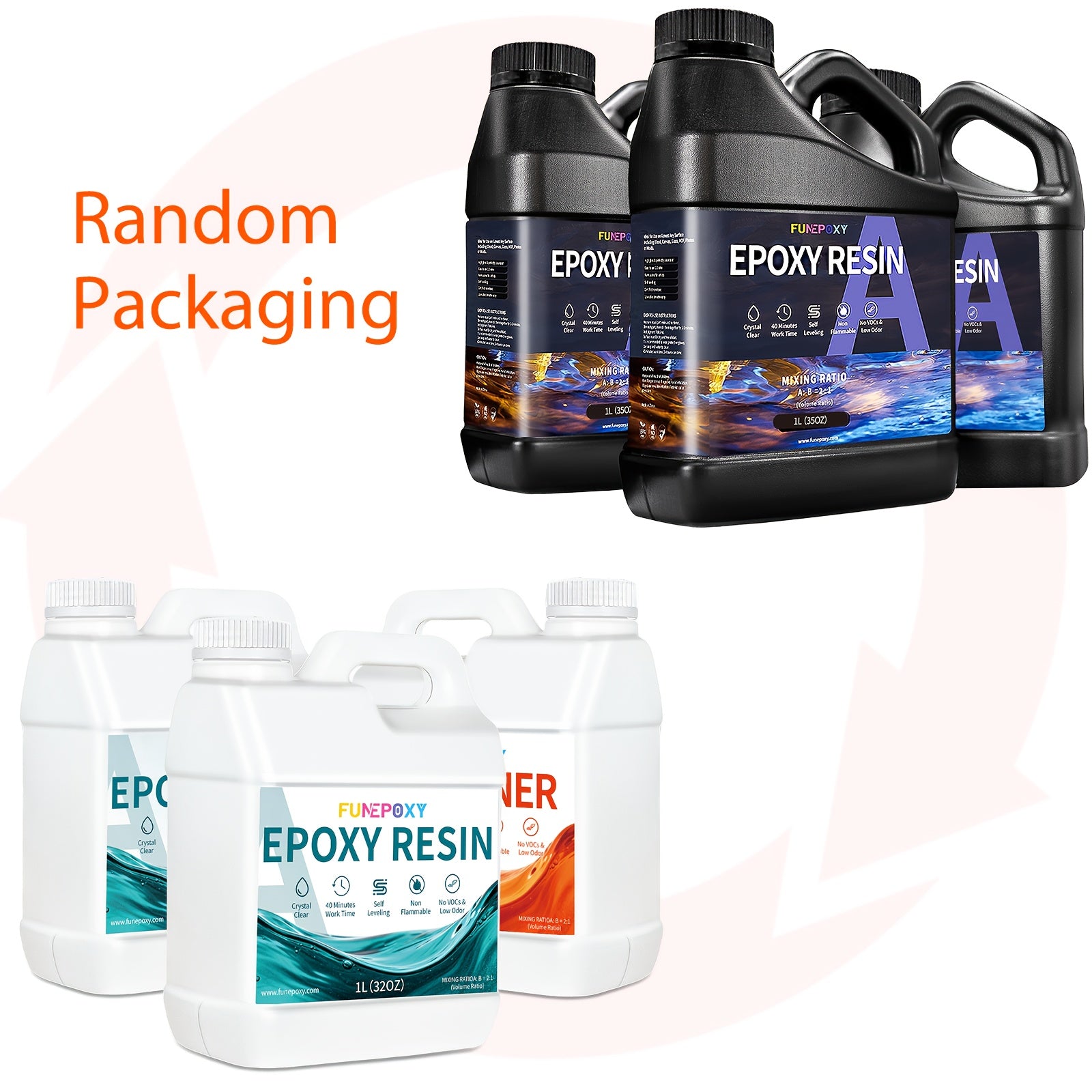 Epoxidharz-Set, 12L Kits (8L A + 6L B) für Schmuckherstellung und Alltag – Detailansicht 8