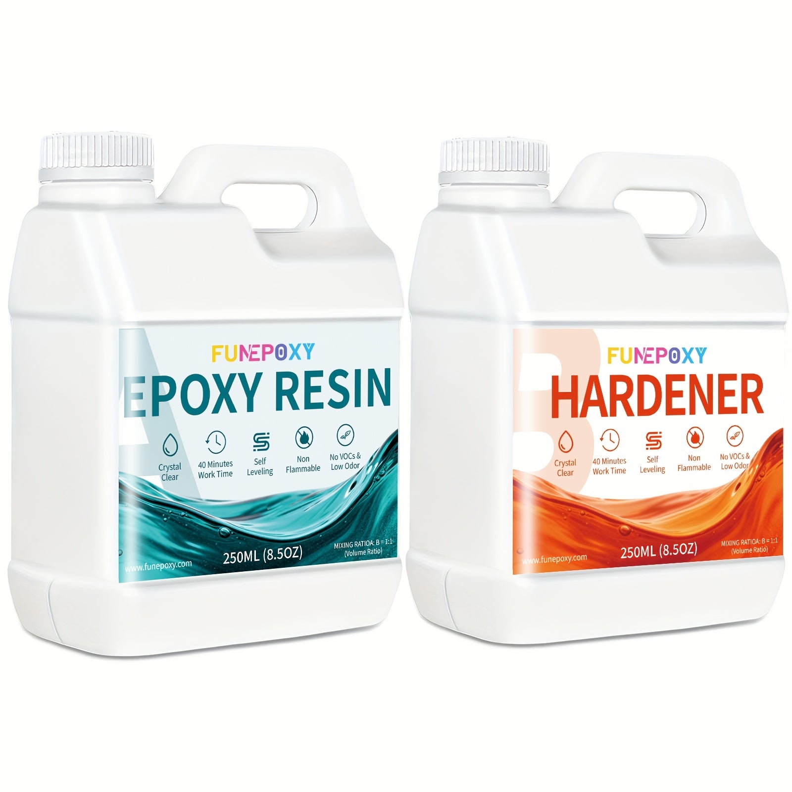 Epoxidharz-Set, 500ml für Fluss-Tischplatten und Alltag – Hauptansicht