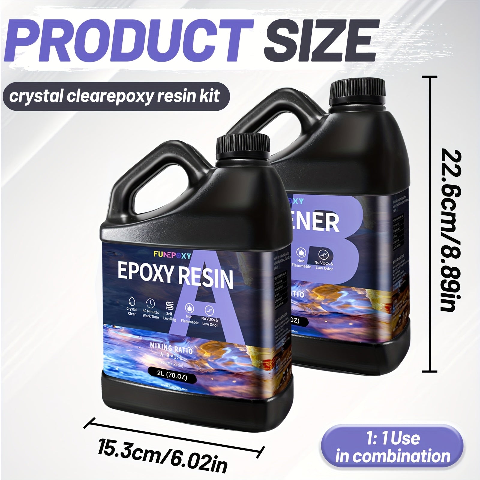 Epoxidharz-Set, 8L für DIY-Bastelarbeiten und Holzbeschichtung – Detailansicht 7
