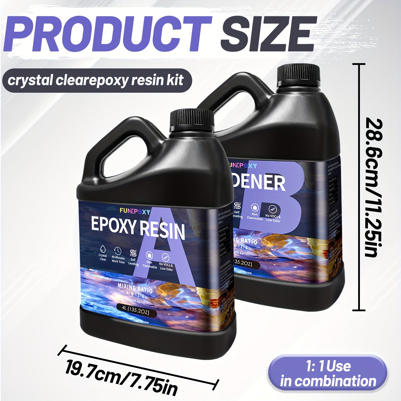 Epoxidharz-Set, 8L für DIY-Bastelarbeiten und Holzbeschichtung – Detailansicht 9