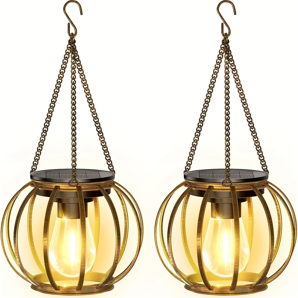 er Pack Bronze Metall Solarleuchten, LED-Beleuchtung für Garten und Terrasse – Hauptansicht