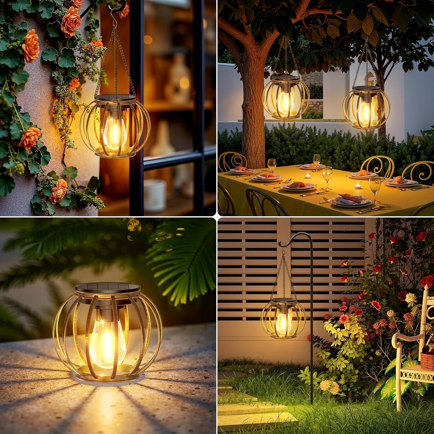 er Pack Bronze Metall Solarleuchten, LED-Beleuchtung für Garten und Terrasse – Detailansicht 6