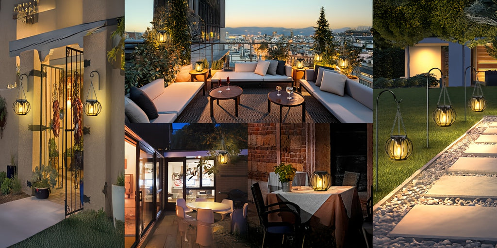 er Pack Bronze Metall Solarleuchten, LED-Beleuchtung für Garten und Terrasse – Detailansicht 10