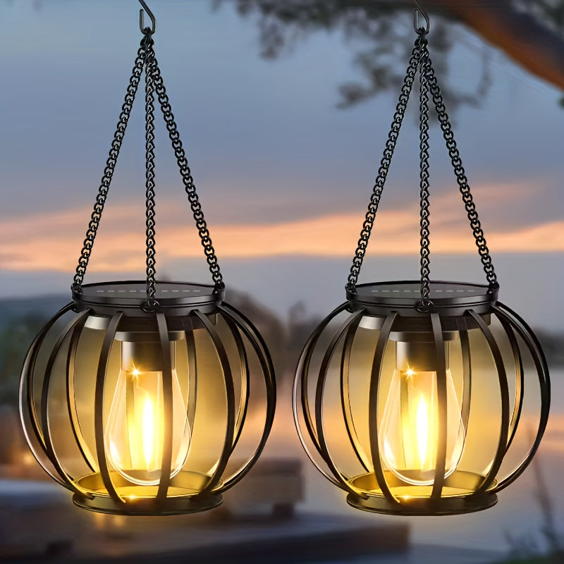 er Pack Metall Solar Außenleuchten, LED-Beleuchtung für Garten und Terrasse – Hauptansicht