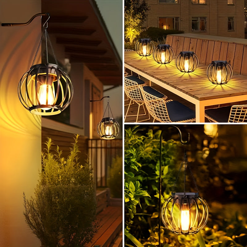 er Pack Metall Solar Außenleuchten, LED-Beleuchtung für Garten und Terrasse – Detailansicht 6