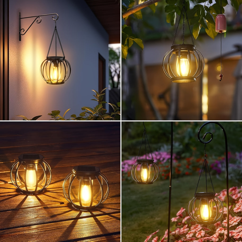 er Pack Metall Solar Außenleuchten, LED-Beleuchtung für Garten und Terrasse – Detailansicht 7