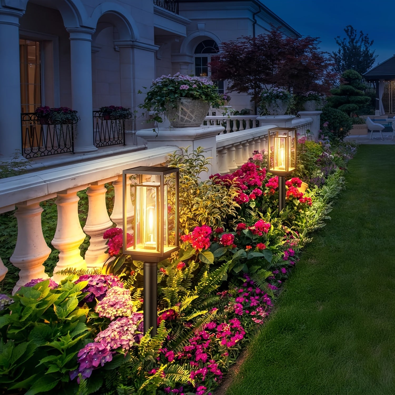 er Pack Solarleuchten, 2er Pack für Garten und Terrasse – Detailansicht 4