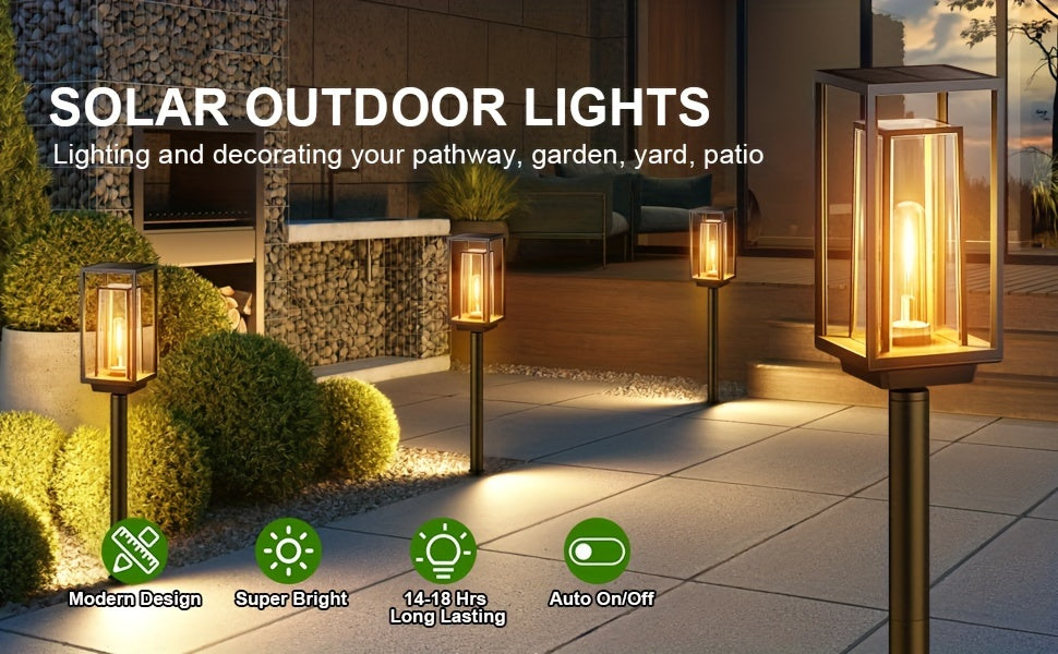 er Pack Solarleuchten, 2er Pack für Garten und Terrasse – Detailansicht 7