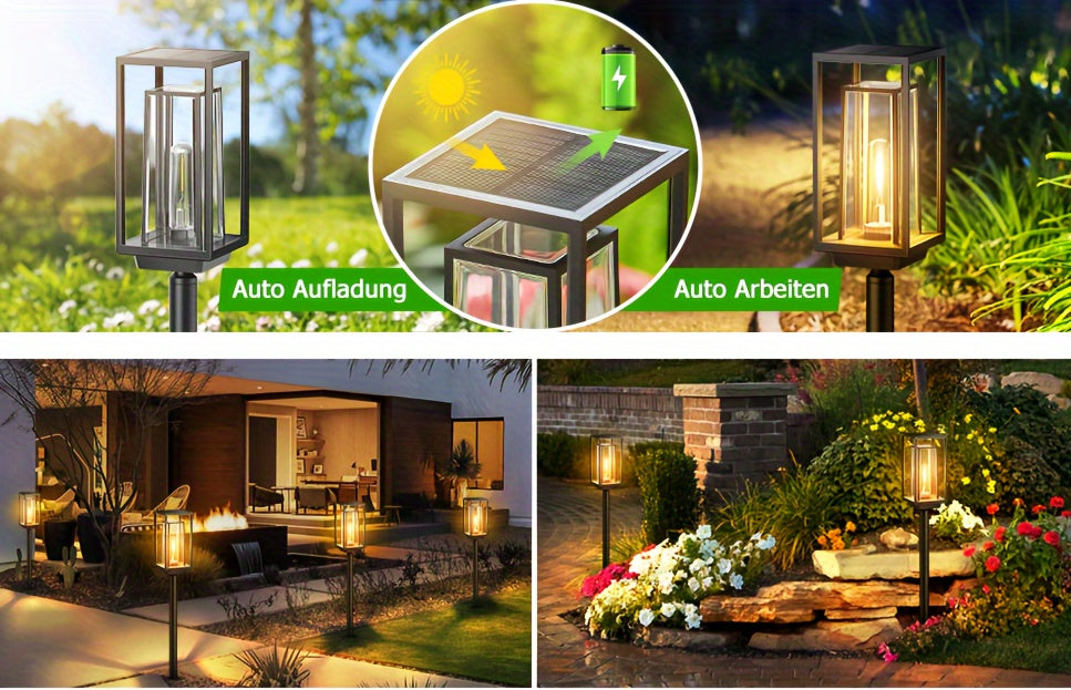 er Pack Solarleuchten, 2er Pack für Garten und Terrasse – Detailansicht 10