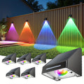 er Pack Solarzaun-Außenleuchten, 4er Pack für Garten und Terrasse – Detailansicht 2