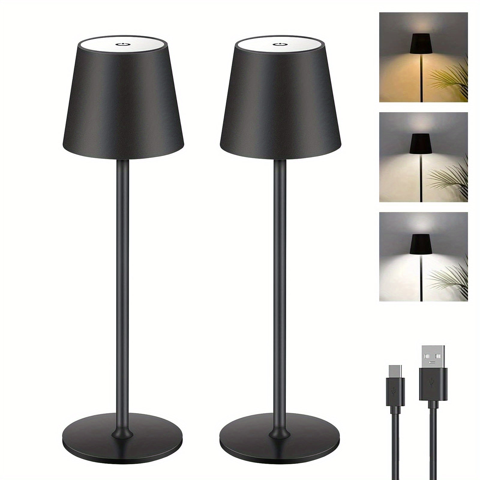er-Packung Kabellose Tischlampen, LED-Beleuchtung für Alltag und Zuhause – Hauptansicht