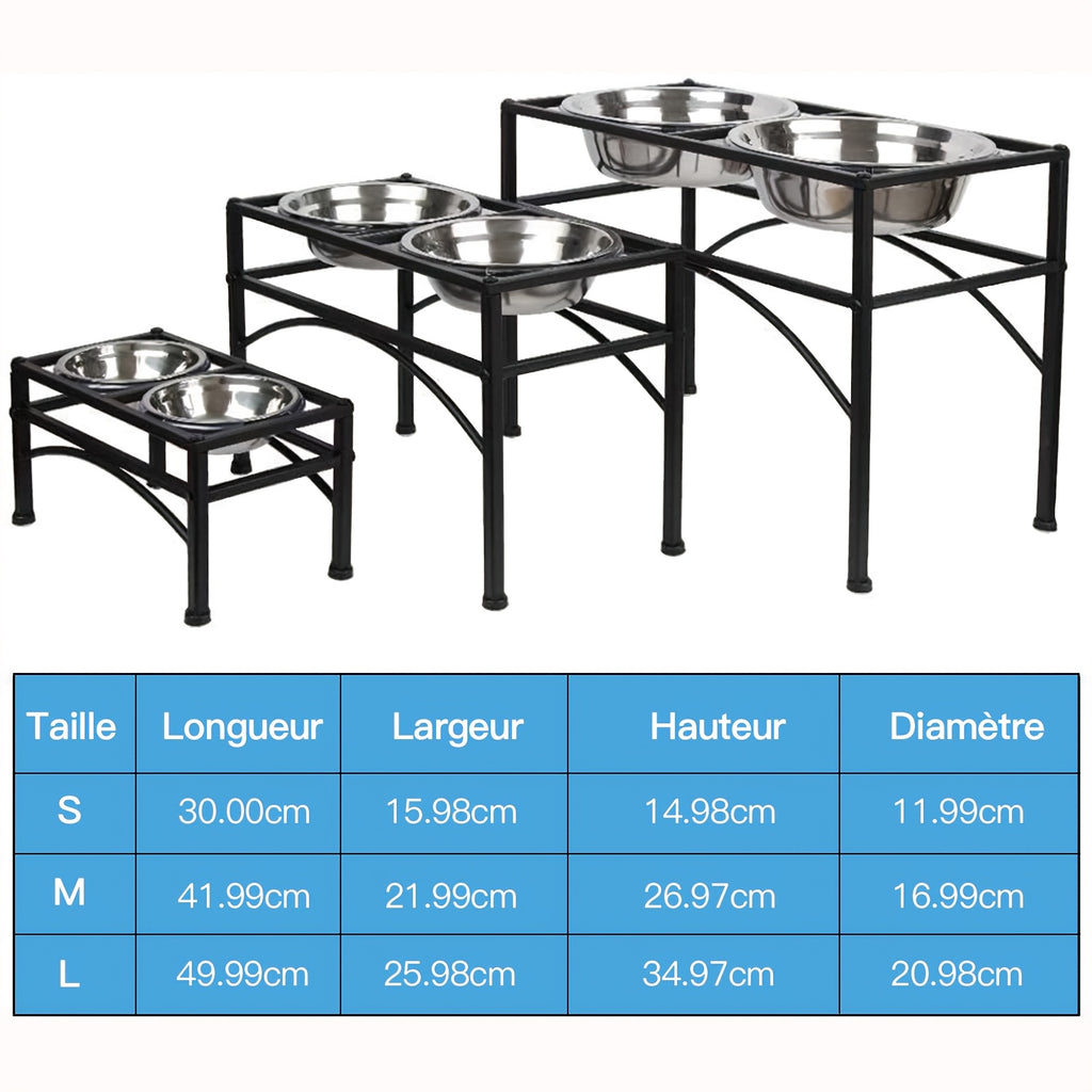 Erhöhte Hundenäpfe, Größe: L*50 x 26 x 35 cm für Haustiere und Zuhause – Detailansicht 9