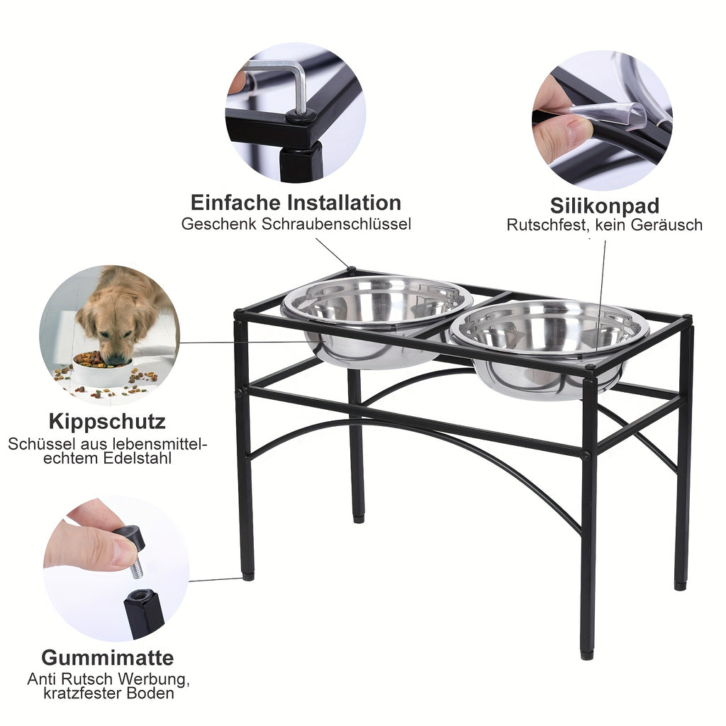 Erhöhte Hundenäpfe, Größe: L*50 x 26 x 35 cm für Haustiere und Zuhause – Detailansicht 20