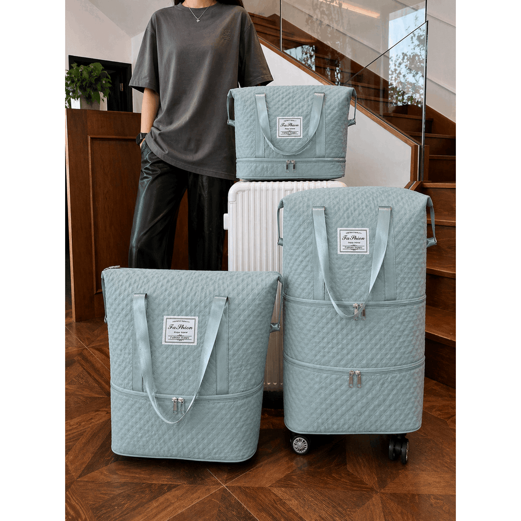 Erweiterbare Reisetasche, Schwarz für Camping und Reisen – Detailansicht 15