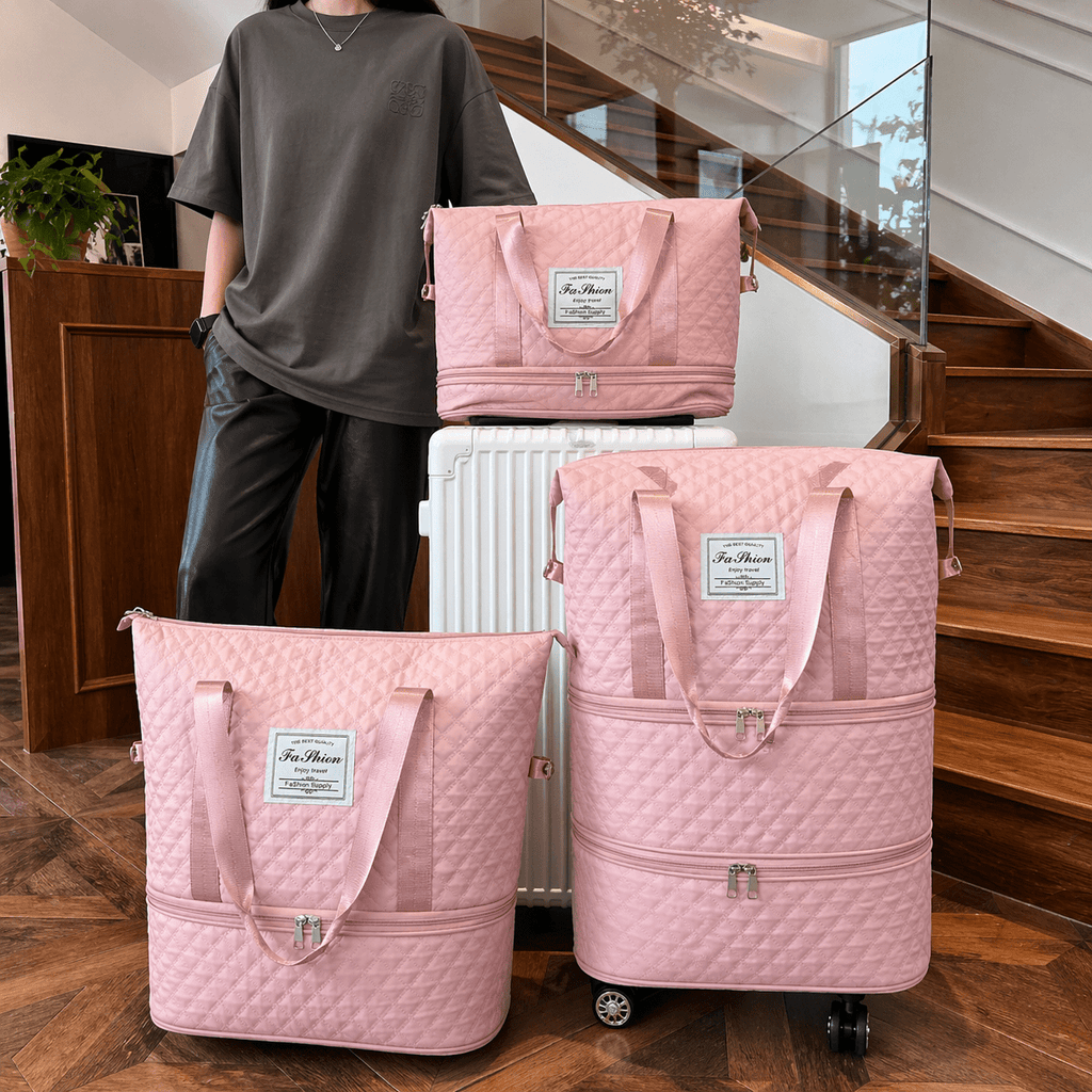 Erweiterbare Reisetasche, Schwarz für Camping und Reisen – Detailansicht 22