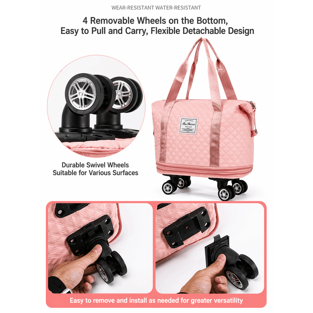 Erweiterbare Reisetasche, Schwarz für Camping und Reisen – Detailansicht 25