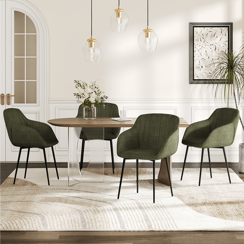 Esszimmerstuhl, Beige für Wohnen und Sitzen – Detailansicht 2