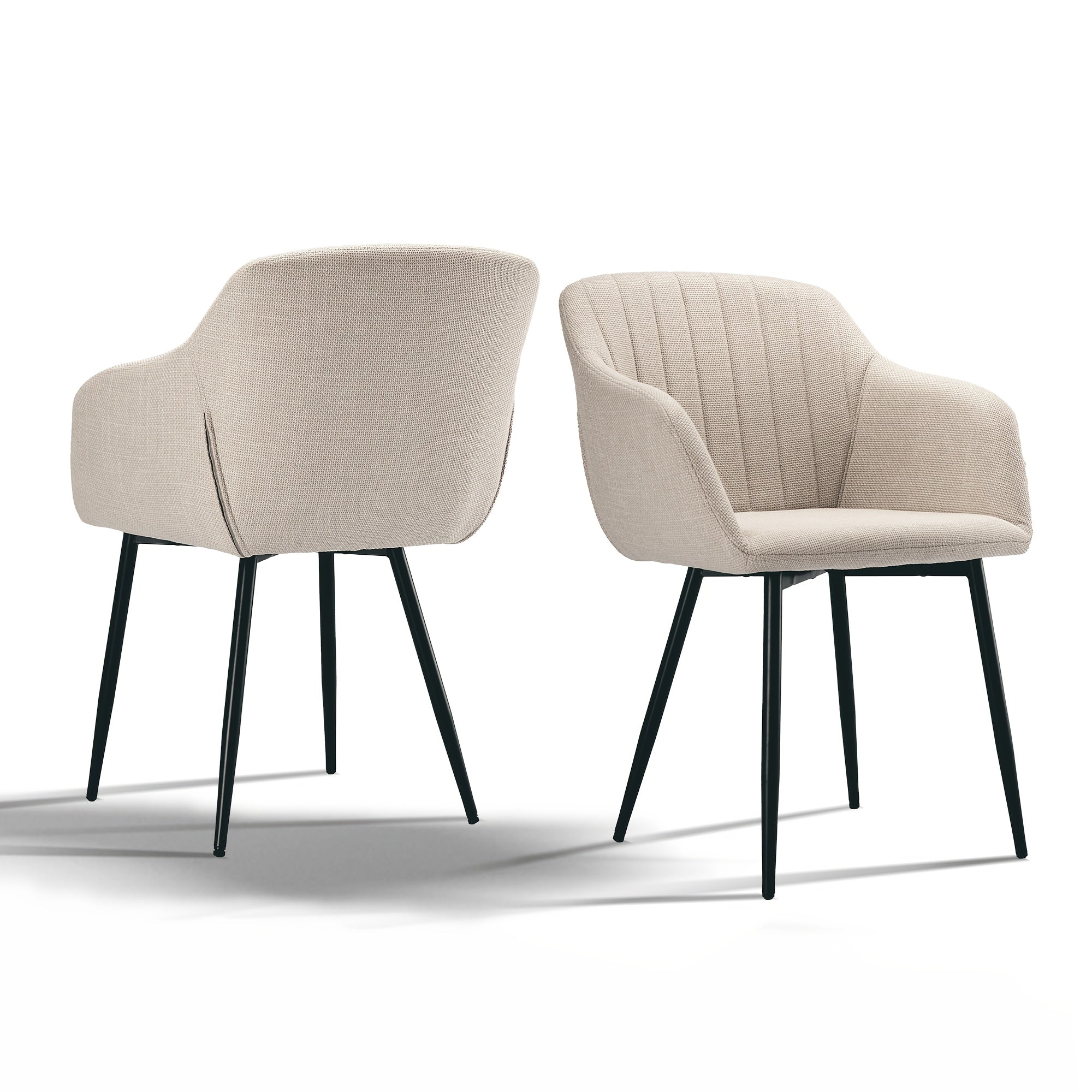Esszimmerstuhl, Beige für Wohnen und Sitzen – Detailansicht 3
